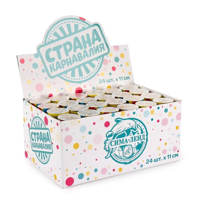 Хлопушка пружинная «Страна Карнавалия», конфетти, фольга, серпантин, 11 см Хлопушка пружинная «Страна Карнавалия», конфетти, фольга, серпантин, 11 см