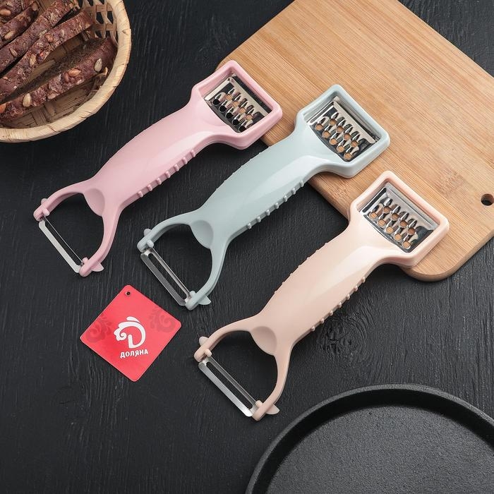 Овощечистка Доляна «Мостик», 19 см, цвет МИКС Овощечистка Доляна «Мостик», 19 см, цвет МИКС