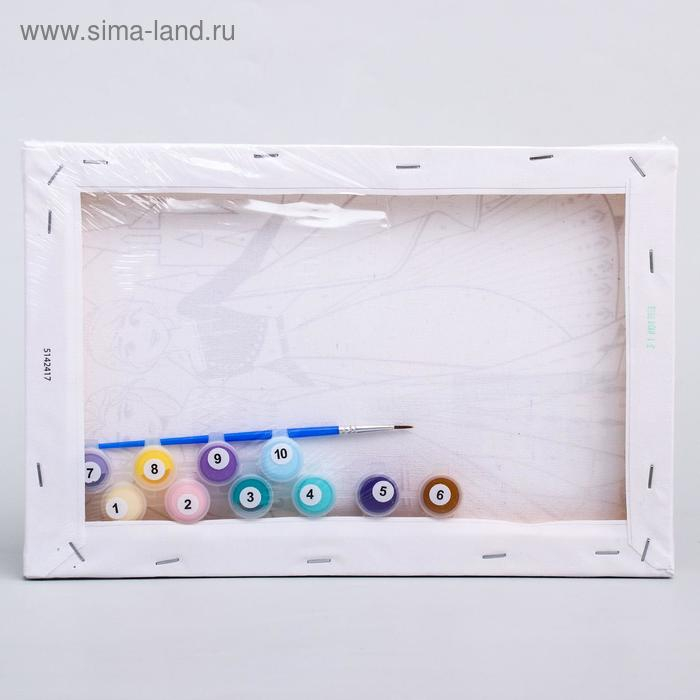 Картина по номерам для детей "Анна и Эльза" 20х30 см, Холодное сердце