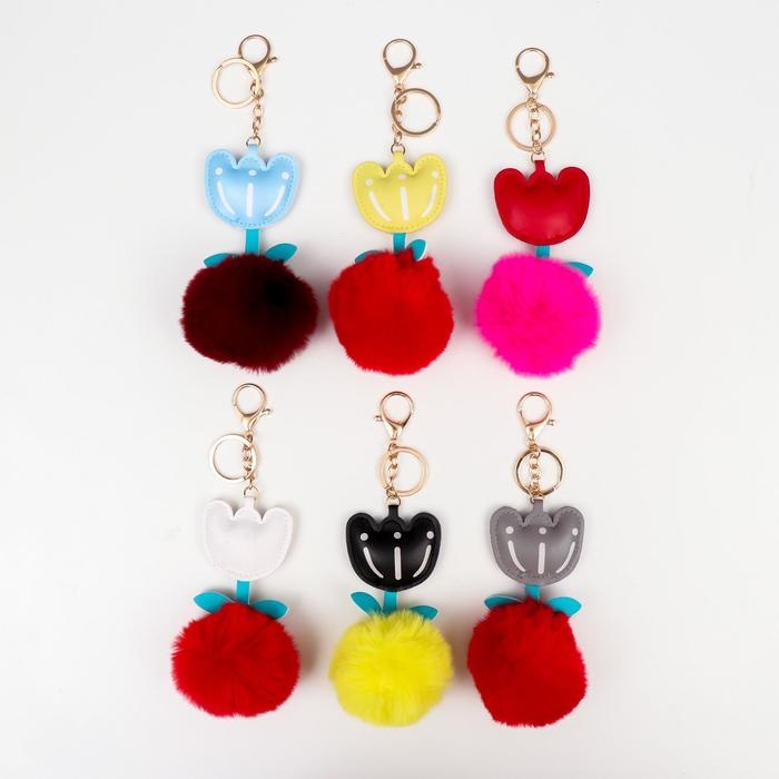 Пушистик на кольце Пушистик на кольце "Тюльпан" 13х6х6 см, МИКС