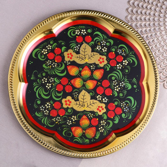 Набор «Хохлома», овал, 3 предмета, самовар 3 л, заварочный чайник 0,7 л, поднос Набор «Хохлома», овал, 3 предмета, самовар 3 л, заварочный чайник 0,7 л, поднос