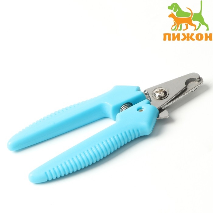 Когтерез боковой малый с прямыми ручками, отверстие 9 мм, голубой Когтерез боковой малый с прямыми ручками, отверстие 9 мм, голубой