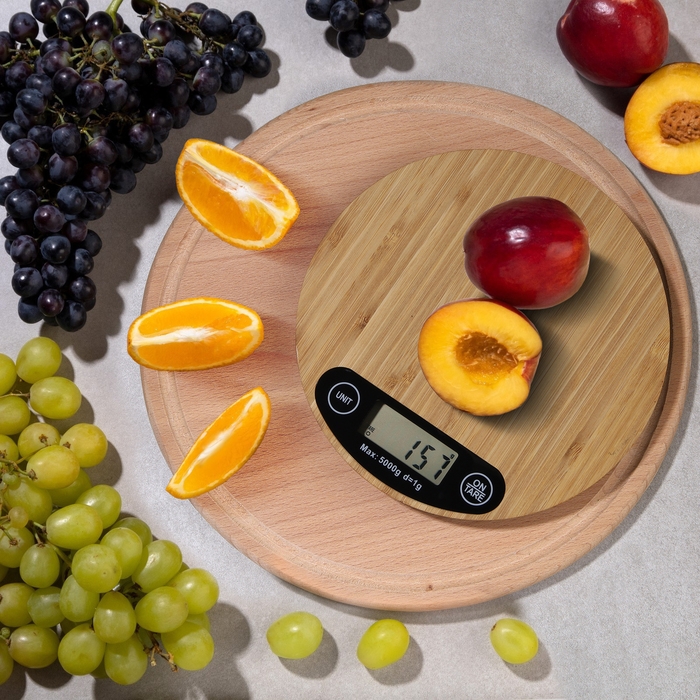 Весы кухонные Luazon LVE-029  Весы кухонные Luazon LVE-029 "Бамбук", электронные, до 5 кг
