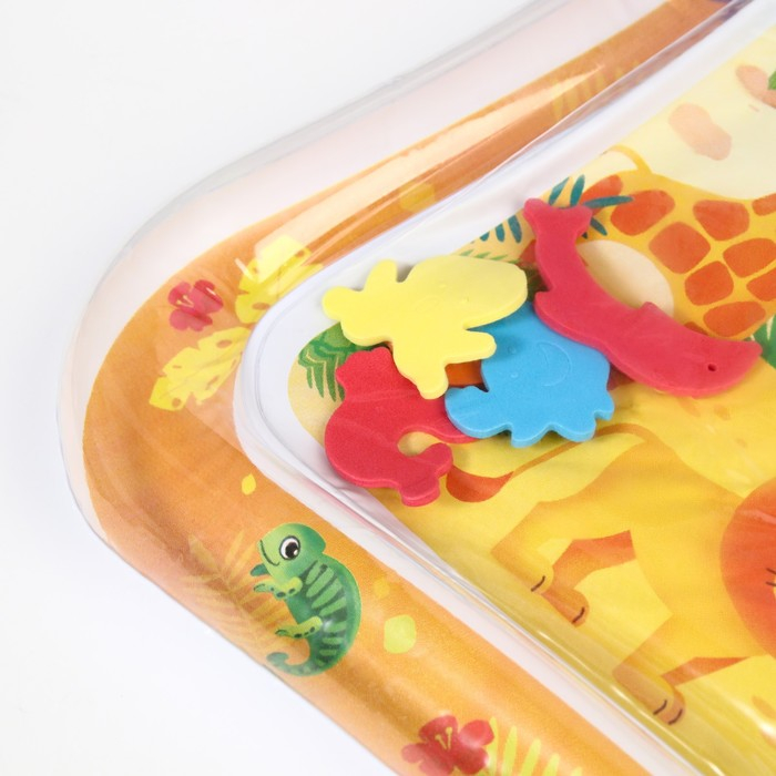 Акваковрик надувной развивающий водный коврик «Африка», 65x50 см, Крошка Я Акваковрик надувной развивающий водный коврик «Африка», 65x50 см, Крошка Я