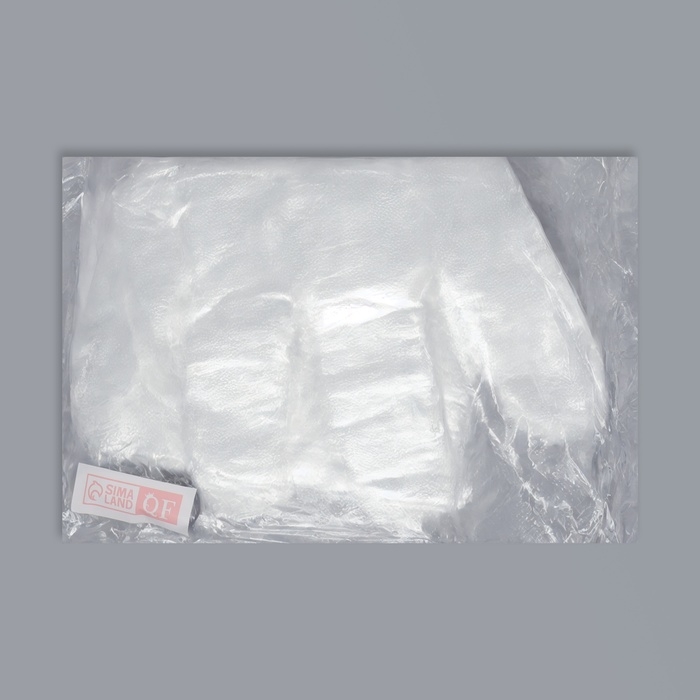 Перчатки одноразовые, универсальный размер, 100 шт, 0,7 микр, прозрачные Перчатки одноразовые, универсальный размер, 100 шт, 0,7 микр, прозрачные