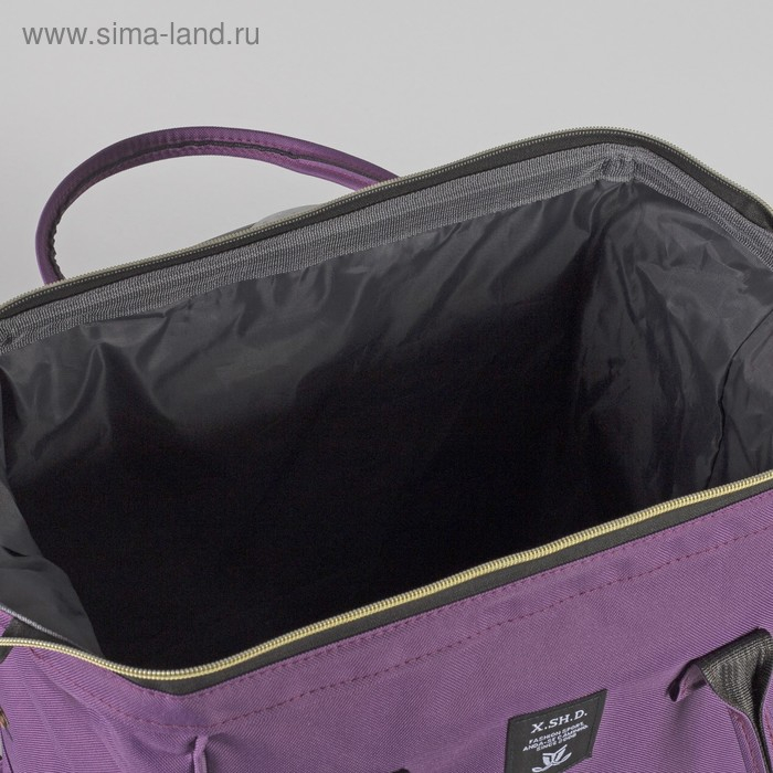 Сумка-рюкзак 2 в 1 на колёсах 18 Сумка-рюкзак 2 в 1 на колёсах 18", отдел на молнии, наружный карман, цвет фиолетовый