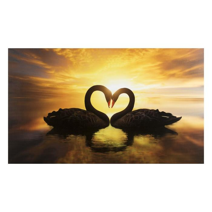 Картина на холсте Картина на холсте "Любовь и лебеди" 60*100 см