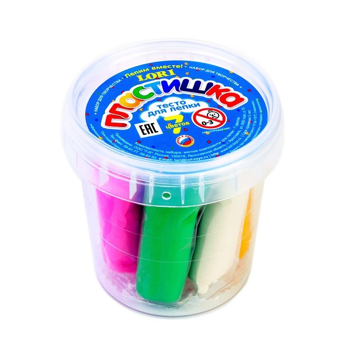 Набор теста для лепки №1, 7 цветов по 14 г Набор теста для лепки №1, 7 цветов по 14 г