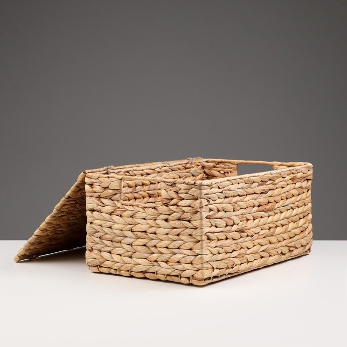 Корзина плетеная с крышкой 40х25х18 см Корзина плетеная с крышкой 40х25х18 см