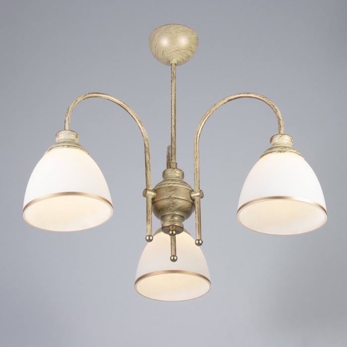 Люстра Люстра "Дэфия" 3хЕ27 40Вт золото 57х57х40 см BayerLux