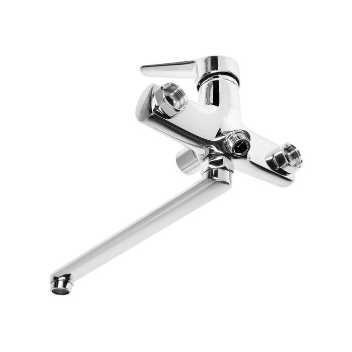 Cмеситель для ванны Accoona A7109, однорычажный, излив 300 мм, с душевым набором, хром Cмеситель для ванны Accoona A7109, однорычажный, излив 300 мм, с душевым набором, хром