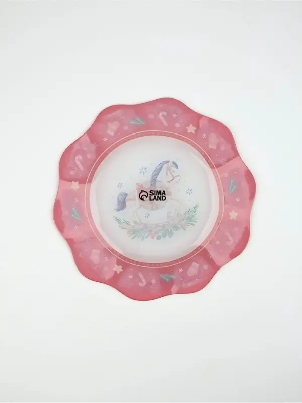 Тарелка плоская новогодняя «Игрушки», d=23 см Тарелка плоская новогодняя «Игрушки», d=23 см