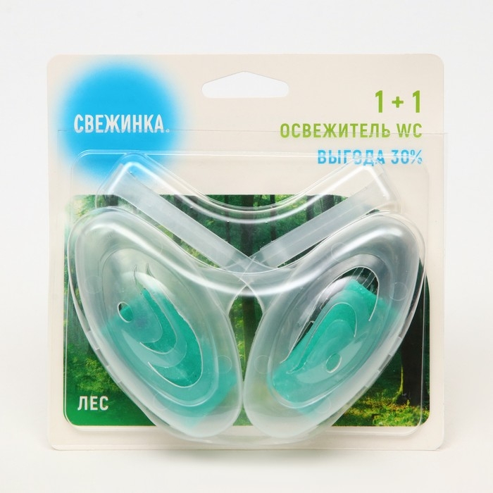 Подвесной очиститель для унитаза, Свежинка  Подвесной очиститель для унитаза, Свежинка "Лес", 2шт, 30 гр