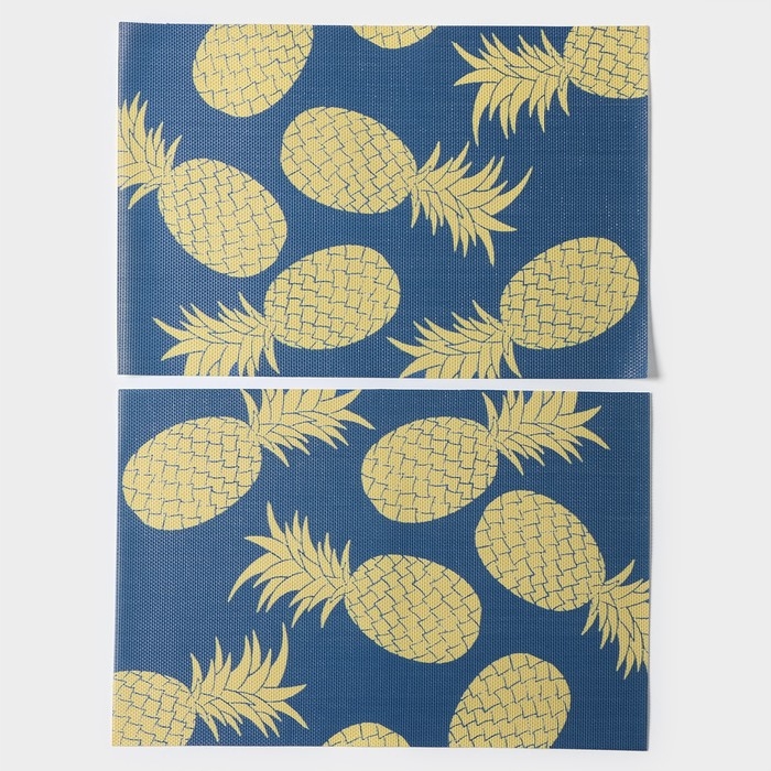 Салфетки сервировочные на стол Доляна Memory, 2 шт, 45×30 см, цвет синий Салфетки сервировочные на стол Доляна Memory, 2 шт, 45×30 см, цвет синий