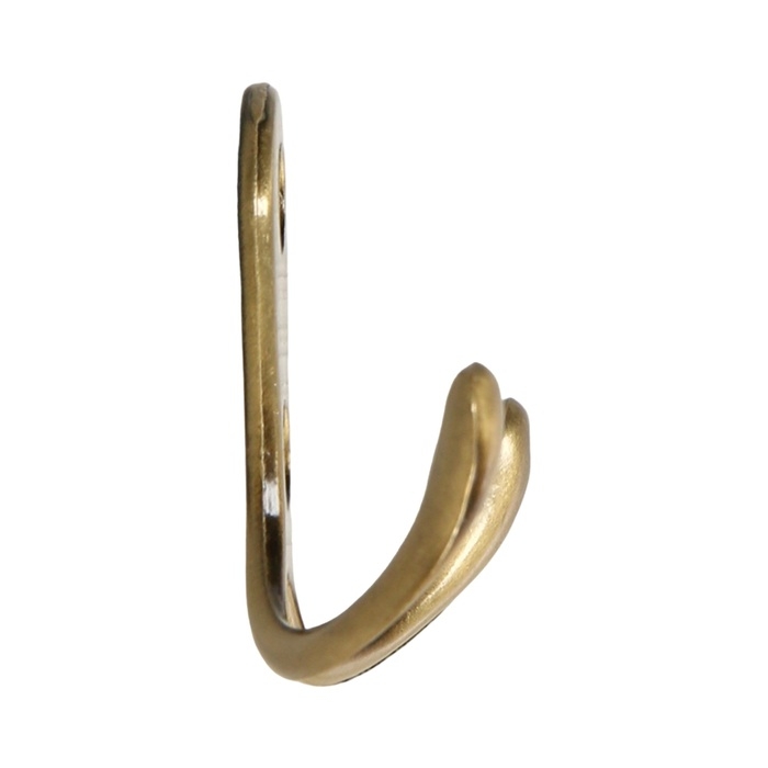 Крючок мебельный ТУНДРА TKD006, двухрожковый, бронза Крючок мебельный ТУНДРА TKD006, двухрожковый, бронза