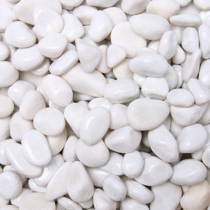 Грунт для аквариума  Грунт для аквариума "Галька цветная,  белая" 800г фр 8-12 мм