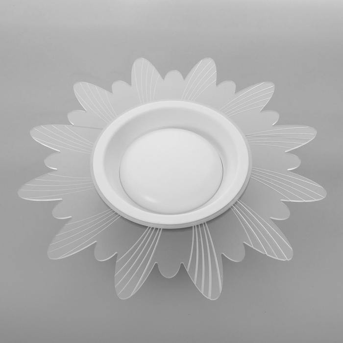 Люстра с ПДУ 1196/1 LED 52Вт 3000-6000К диммер белый-прозрачный 50х50х8 см BayerLux