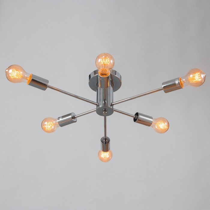 Люстра потолочная "Орион" 6х60Вт Е27 Цвет: Хром