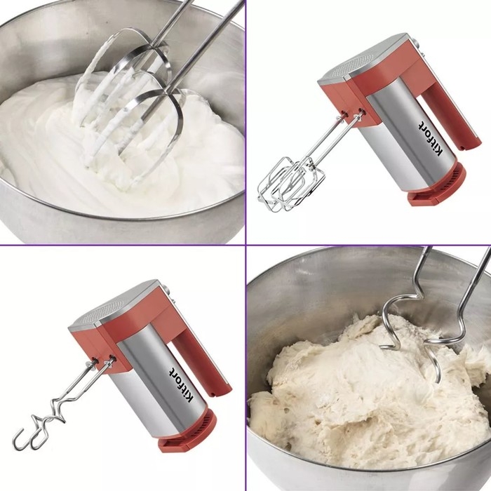 Миксер Kitfort КТ-3426, ручной, 300 Вт, 5 скоростей, оранжевый Миксер Kitfort КТ-3426, ручной, 300 Вт, 5 скоростей, оранжевый