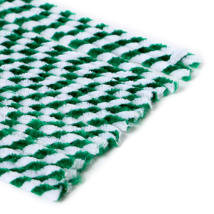 Проволока синельная двухцветная, набор 50 шт., белый и зелёный цвет Проволока синельная двухцветная, набор 50 шт., белый и зелёный цвет