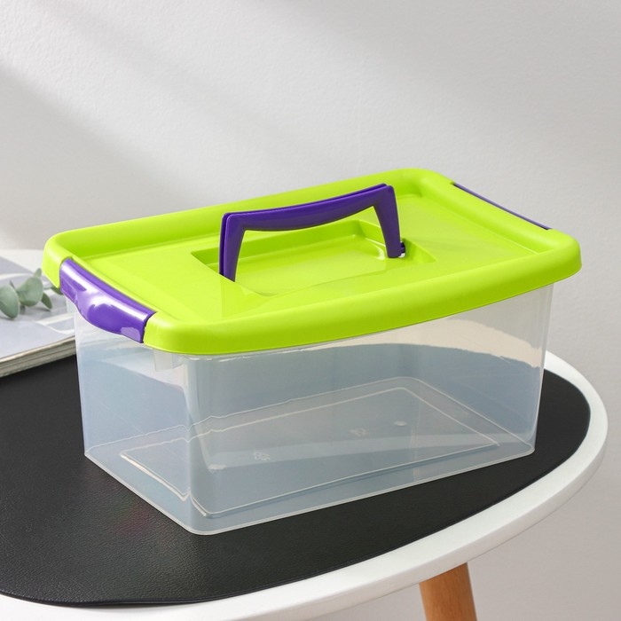 Контейнер для хранения с крышкой, 4 л, 29×19×13 см, цвет салатовый Контейнер для хранения с крышкой, 4 л, 29×19×13 см, цвет салатовый