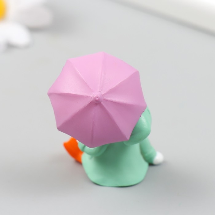 Фигурка для флорариума полистоун  Фигурка для флорариума полистоун "Утёнок в дождевике" МИКС 4х5 см