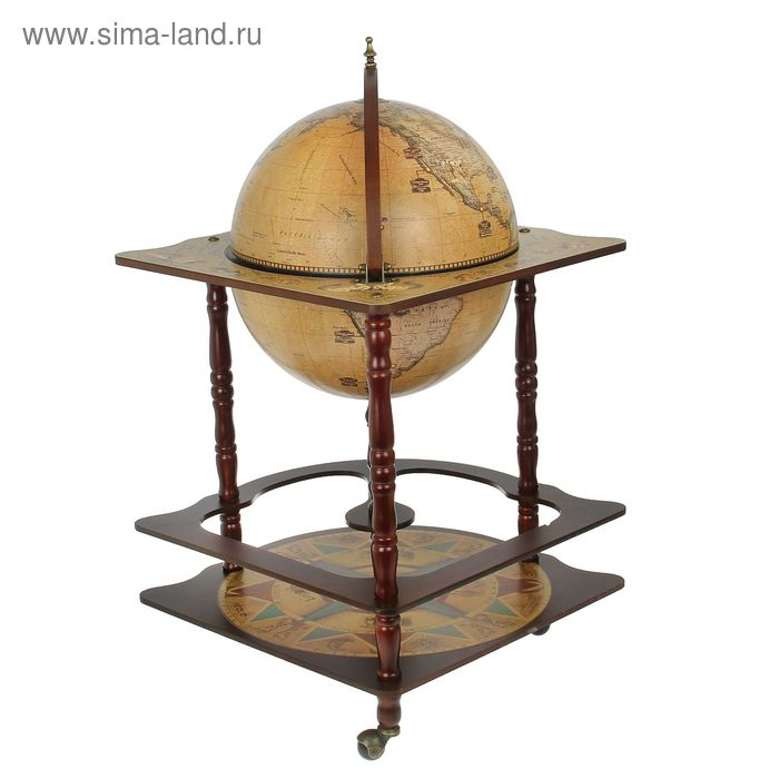 Глобус бар декоративный угловой Глобус бар декоративный угловой "Карта Коломбо" 91х53х53 см