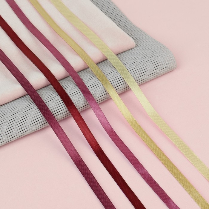 Набор атласных лент «Осенний», 5 шт, размер 1 ленты: 6 мм × 23 ± 1 м Набор атласных лент «Осенний», 5 шт, размер 1 ленты: 6 мм × 23 ± 1 м