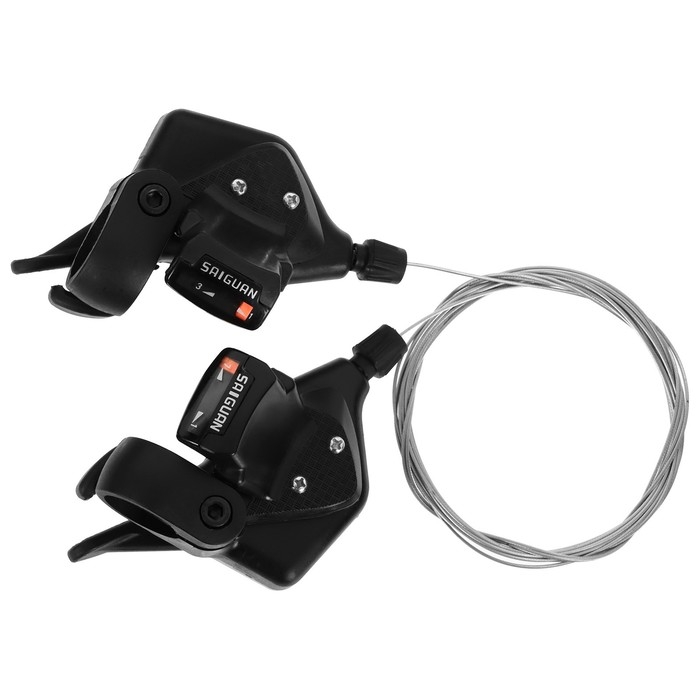 Комплект шифтеров Saiguan KD-70-3SI/7SI, правый и левый, 3х7 скоростей Комплект шифтеров Saiguan KD-70-3SI/7SI, правый и левый, 3х7 скоростей