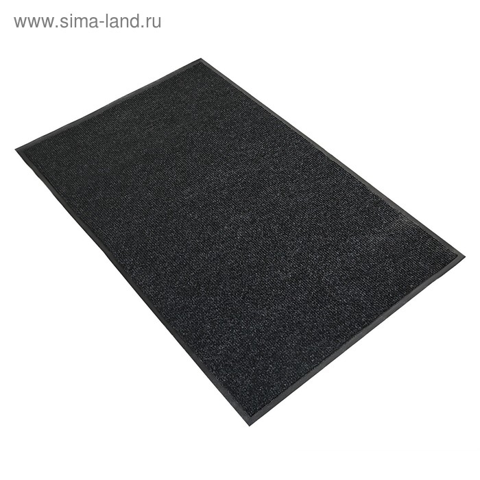 Коврик придверный влаговпитывающий, ребристый, «Комфорт», 90×150 см, цвет чёрный Коврик придверный влаговпитывающий, ребристый, «Комфорт», 90×150 см, цвет чёрный
