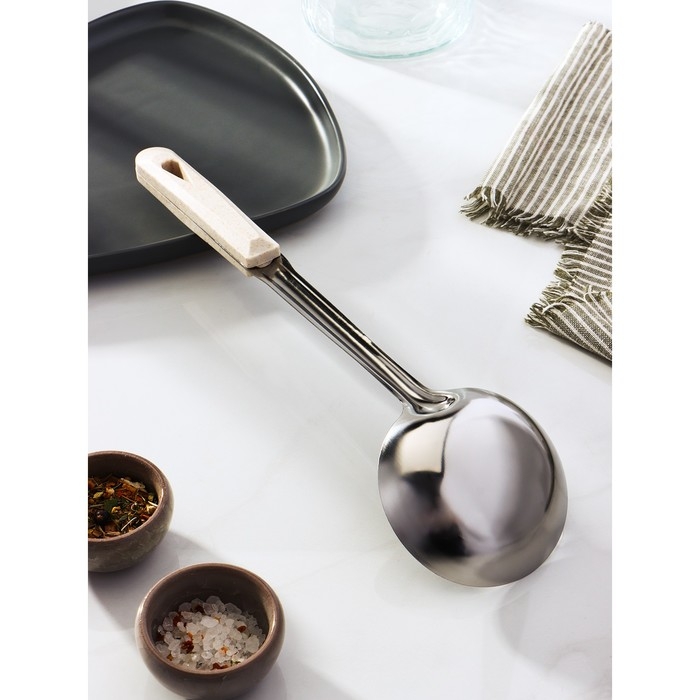 Половник из нержавеющей стали Доляна «Соната», 150 мл, 34 см Половник из нержавеющей стали Доляна «Соната», 150 мл, 34 см