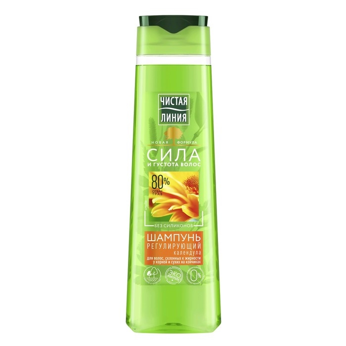 Шампунь для волос Чистая линия «Регулирующий», свежесть и объём, 400 мл Шампунь для волос Чистая линия «Регулирующий», свежесть и объём, 400 мл