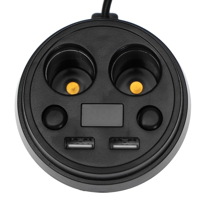 Разветвитель прикуривателя, вольтметр, 2 USB, 2 выхода, провод 50 см Разветвитель прикуривателя, вольтметр, 2 USB, 2 выхода, провод 50 см