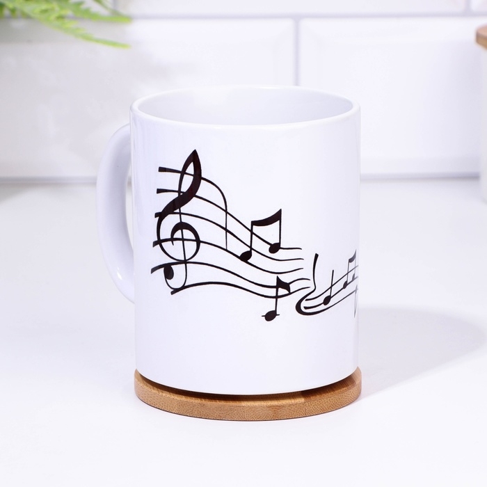 Кружка чайная керамическая Кружка чайная керамическая "Мелодия"