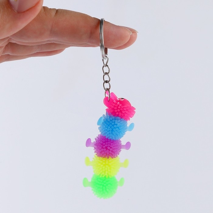 Мяч детский резиновый ёжка «Сороконожка», резиновый, на брелоке, цвета МИКС Мяч детский резиновый ёжка «Сороконожка», резиновый, на брелоке, цвета МИКС