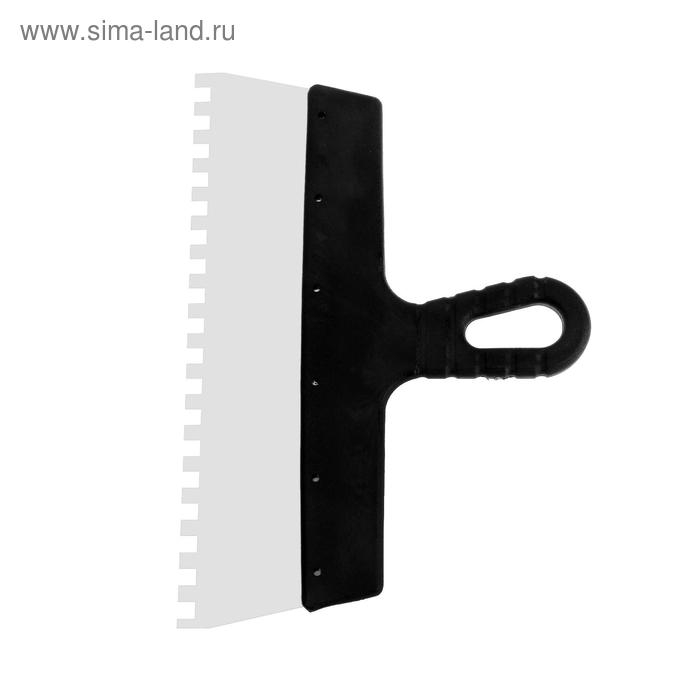 Шпатель зубчатый ЛОМ, 300 мм, зуб 8 мм, нержавеющая сталь Шпатель зубчатый ЛОМ, 300 мм, зуб 8 мм, нержавеющая сталь