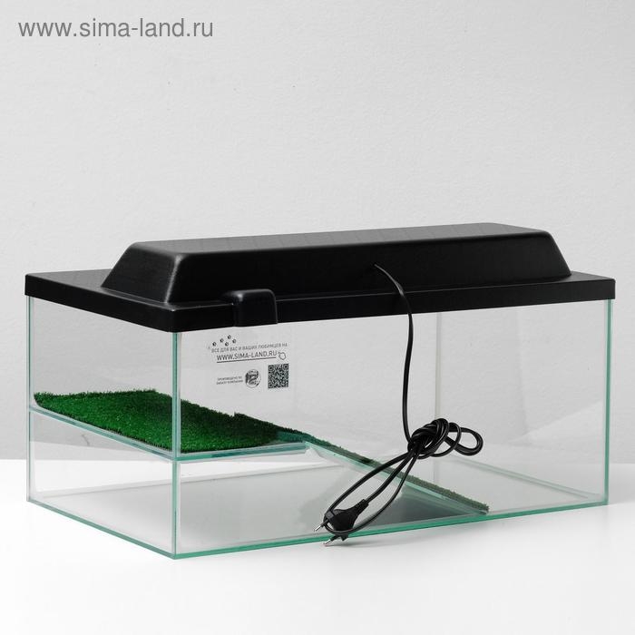 Террариум для черепах 45 литров, с крышкой, полкой и лесенкой, 55 х 33 х 25 см Террариум для черепах 45 литров, с крышкой, полкой и лесенкой, 55 х 33 х 25 см