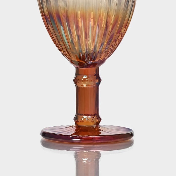 Бокал для вина из стекла Magistro «Босфор», 250 мл, 8,5×16,5 см, цвет градиент золото Бокал для вина из стекла Magistro «Босфор», 250 мл, 8,5×16,5 см, цвет градиент золото