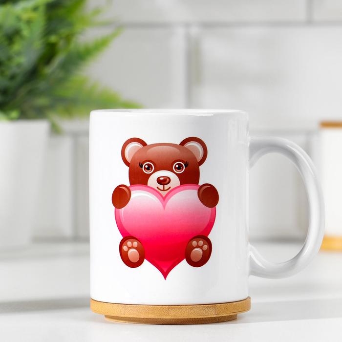 Кружка чайная керамическая Кружка чайная керамическая "Любимая жена…" медведь