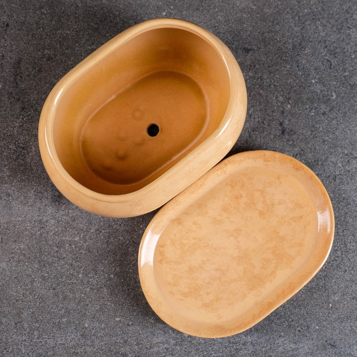 Горшок цветочный Танго№3 1,1л 15*10*10см бежевый Горшок цветочный Танго№3 1,1л 15*10*10см бежевый