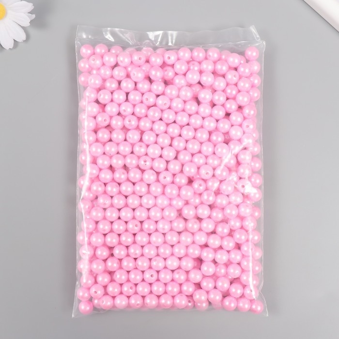 Набор бусин Набор бусин "Жемчуг" d 10 мм, 250 гр, нежно-розовый