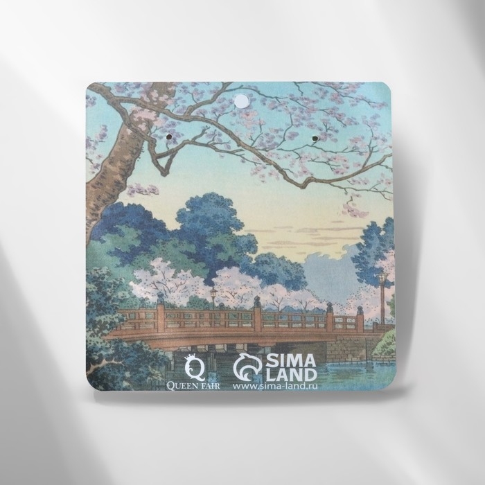 Серьги с жемчугом «Япония» веер и кот в цветах, цвет оранжево-белый в золоте Серьги с жемчугом «Япония» веер и кот в цветах, цвет оранжево-белый в золоте