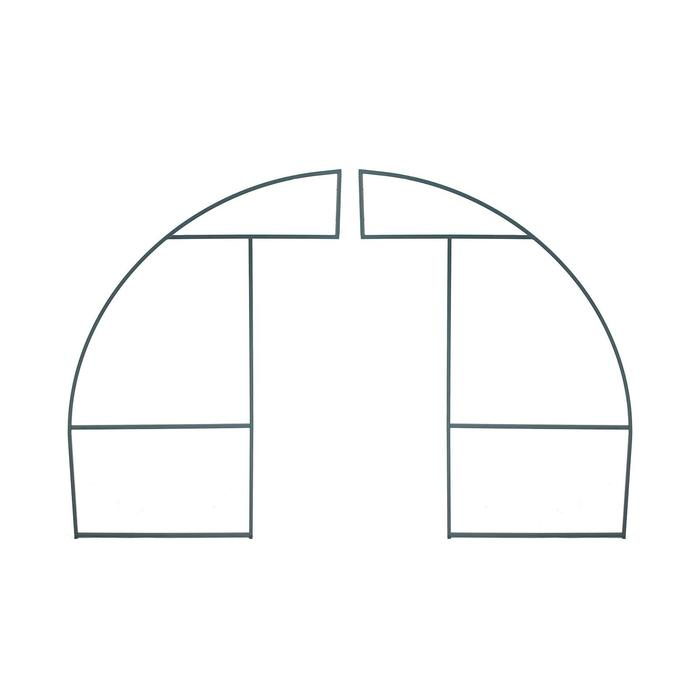 Теплица (каркас), 4 × 3 × 2 м, металл, профиль 20 × 20 мм, шаг дуги 1 м, без поликарбоната Теплица (каркас), 4 × 3 × 2 м, металл, профиль 20 × 20 мм, шаг дуги 1 м, без поликарбоната