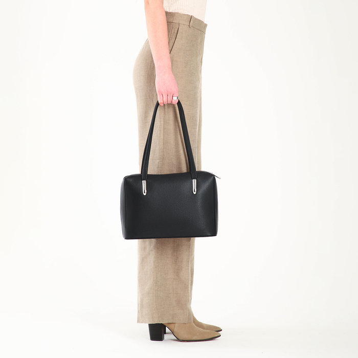 Сумка женская TEXTURA, тоут, средний размер, цвет чёрный