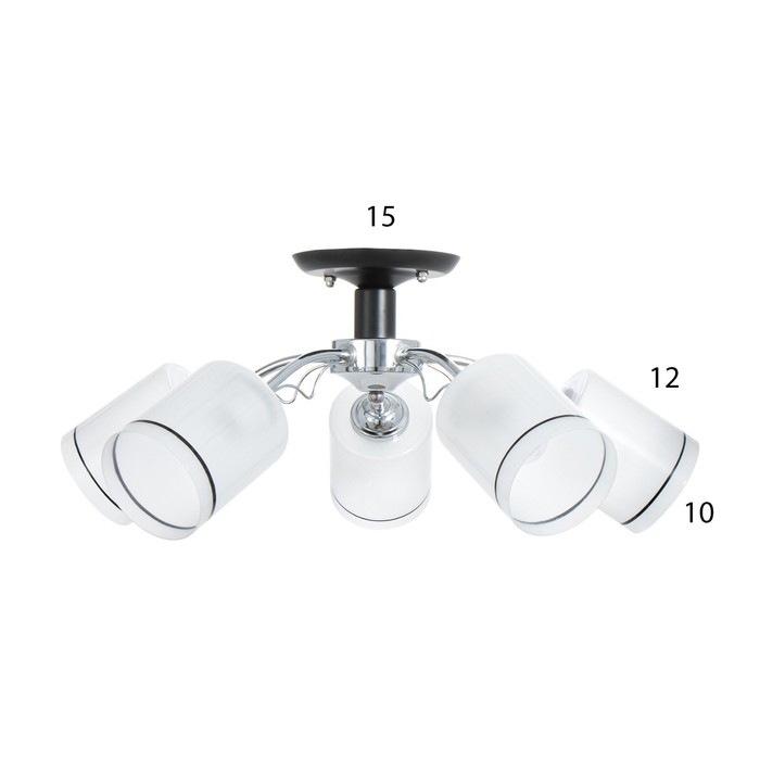 Люстра Люстра "Новелла" 5хЕ27 40т чёрно-хромовый 58х58х27 см BayerLux