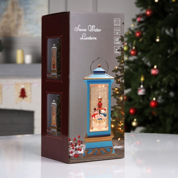 Светодиодная фигура «Фонарь с Дедом Морозом» 10.5 × 26 × 10.5 см, пластик, батарейки ААх3 (не в комплекте), USB, свечение тёплое белое Светодиодная фигура «Фонарь с Дедом Морозом» 10.5 × 26 × 10.5 см, пластик, батарейки ААх3 (не в комплекте), USB, свечение тёплое белое