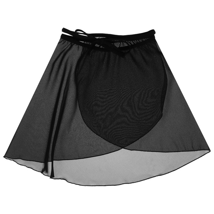 Юбка с запахом для гимнастики и танцев Grace Dance, р. 30-32, цвет чёрный Юбка с запахом для гимнастики и танцев Grace Dance, р. 30-32, цвет чёрный