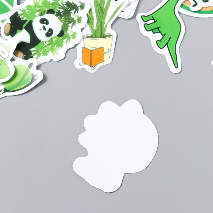 Набор наклеек Набор наклеек "Зелёный супермикс" 50 шт 3-8,5 см