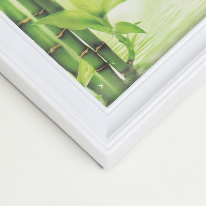 Фоторамка пластик на 4 фото 10х15 см "Ромашки" белая 35х35х2,5 см