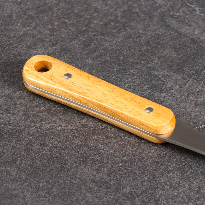 Шумовка для казана 45см, диаметр 18,5см, дерев ручка Шумовка для казана 45см, диаметр 18,5см, дерев ручка